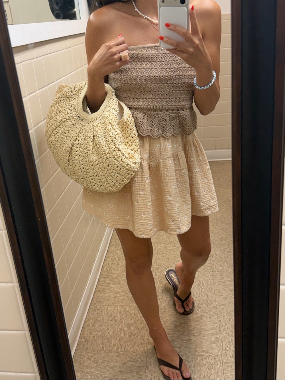 Rylee cru muslin mini skirt
